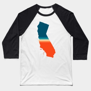 California State Retro Map Baseball T-Shirt